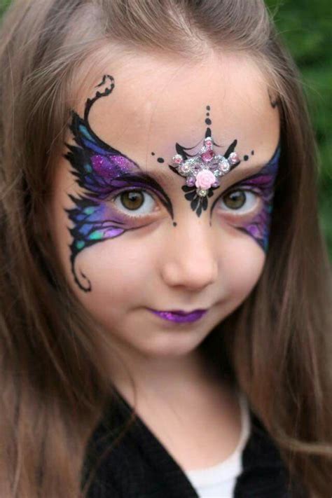 dark fairy face paint|easy fairy face paint ideas.